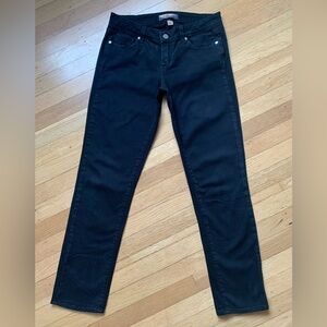 PAIGE PEG LOW-RISE SKINNY BLACK JEANS IN FAIR TO GOOD CONDITION SIZE 26